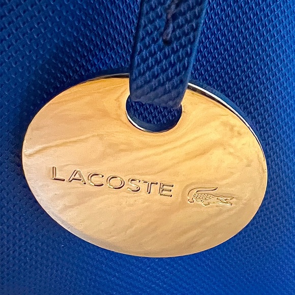 SOLD! Lacoste Royal Blue Leather Handbag - Picture 13 of 13